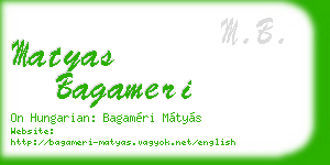matyas bagameri business card